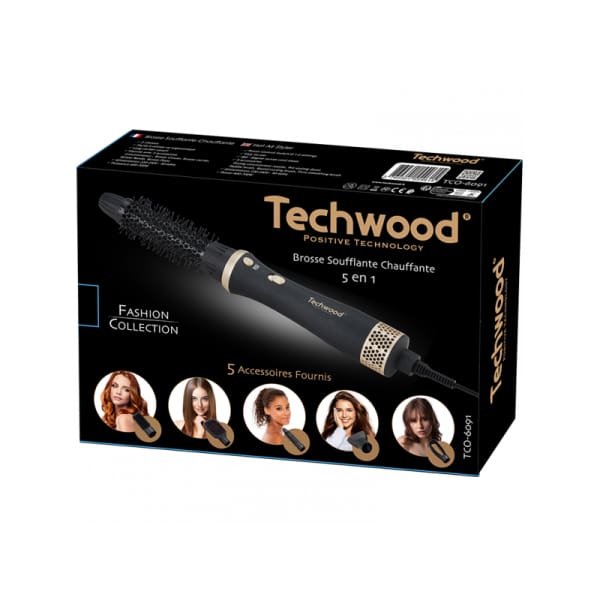 Brosse soufflante chauffante TECHWOOD 5 en 1 700W (TCO-6091) Brosse soufflante chauffante TECHWOOD 5 en 1 700W (TCO-6091)